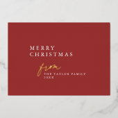 DARCY Rode Folie Boho DIY Modern Vrolijk Kerstfees Folie Feestdagenkaart (Voorkant)