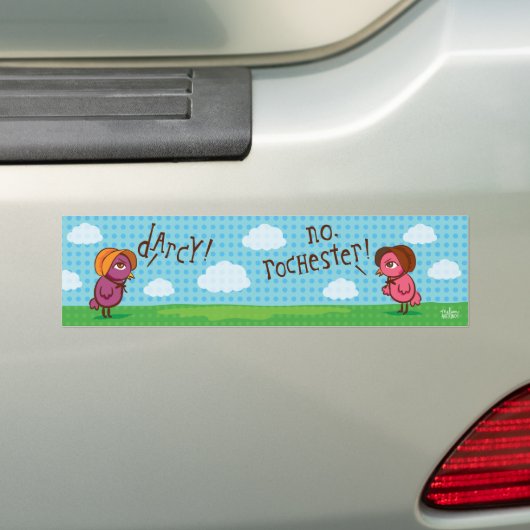 darcy vs. rochester bumper sticker (Op auto)