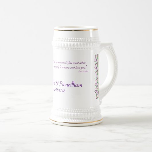 Darcy Wedding Stein Bierpul (Voorkant rechts)