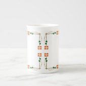 Dard Hunter Geïnspireerd Roos Porselein Kop (Voorkant)