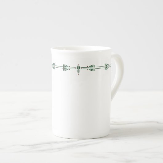 Dard Hunter Green Porselein Kop (Voorkant rechts)