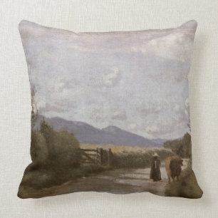 Dardagny, Morning, c.1853 (olie op canvas) Kussen