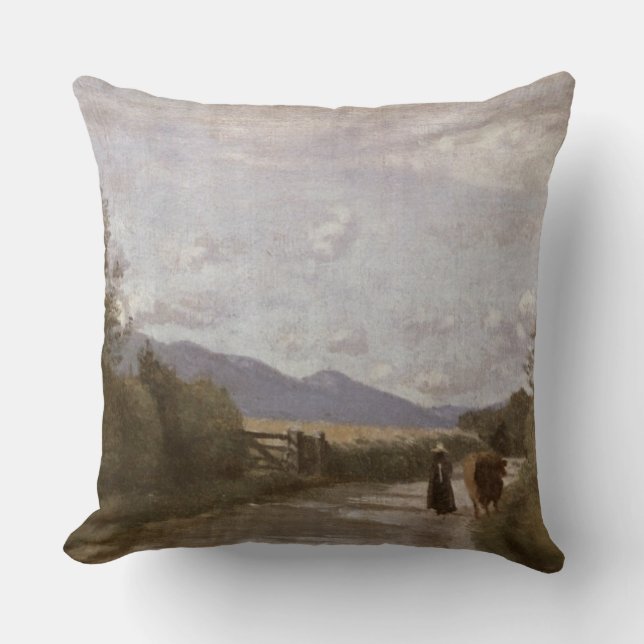 Dardagny, Morning, c.1853 (olie op canvas) Kussen (Voorkant)