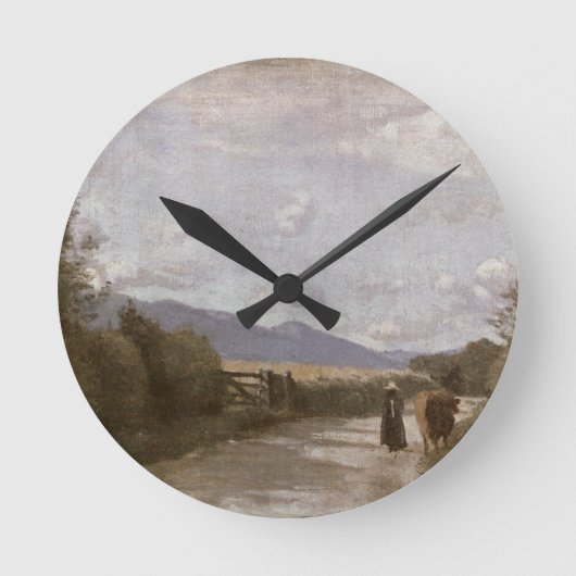 Dardagny, Morning, c.1853 (olie op canvas) Ronde Klok (Voorkant)