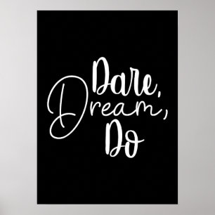 Dare, Dream Do, Gym, Hustle, Succes Motivatie Poster