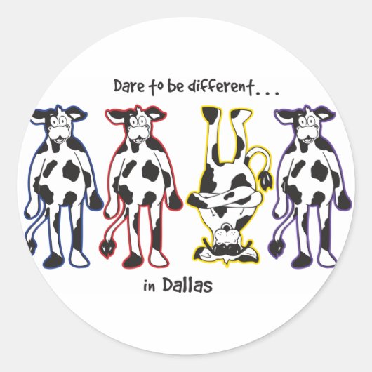 Dare-in-Dalls Ronde Sticker (Voorkant)