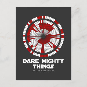 Dare Mighty Dighding Mars Rover Landing Briefkaart