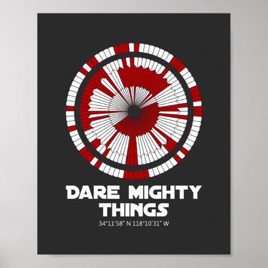 Dare Mighty Dighding Mars Rover Landing Poster (Voorkant)