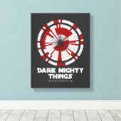 Dare Mighty Things Perseverance Mars Rover Landing Canvas Afdruk (Insitu (Houten vloer))