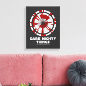 Dare Mighty Things Perseverance Mars Rover Landing Canvas Afdruk (Insitu (Woonkamer))