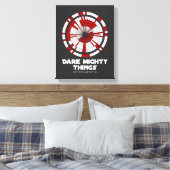 Dare Mighty Things Perseverance Mars Rover Landing Canvas Afdruk (Insitu (Slaapkamer))
