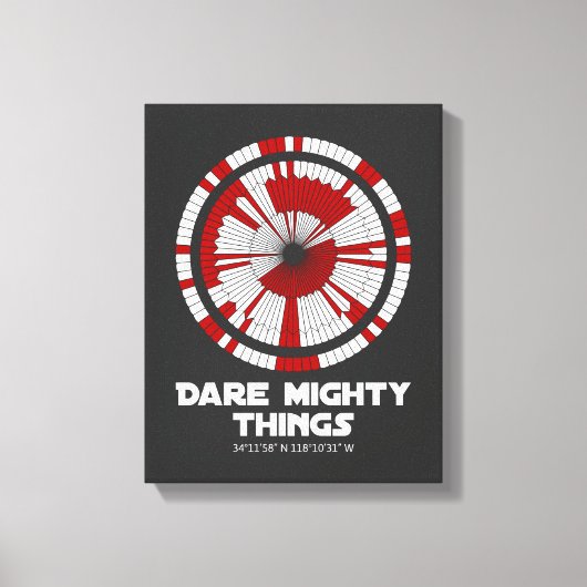Dare Mighty Things Perseverance Mars Rover Landing Canvas Afdruk (Voorkant)