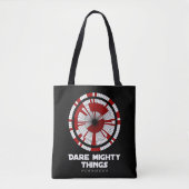 Dare Mighty Things Perseverance Mars Rover Landing Tote Bag (Voorkant)