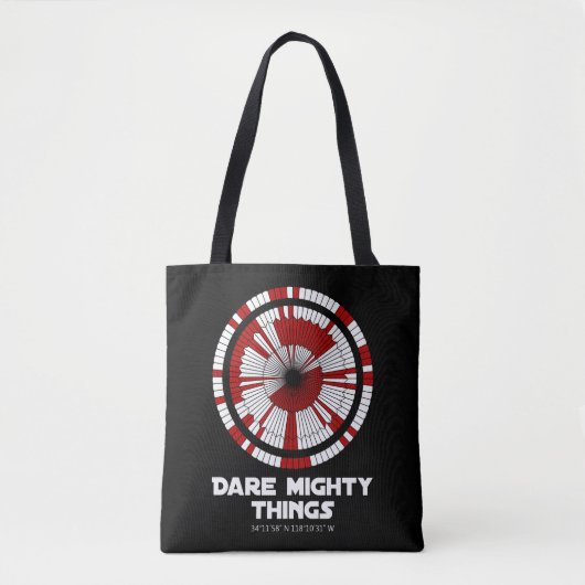 Dare Mighty Things Perseverance Mars Rover Landing Tote Bag (Voorkant)