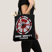Dare Mighty Things Perseverance Mars Rover Landing Tote Bag (Dichtbij)