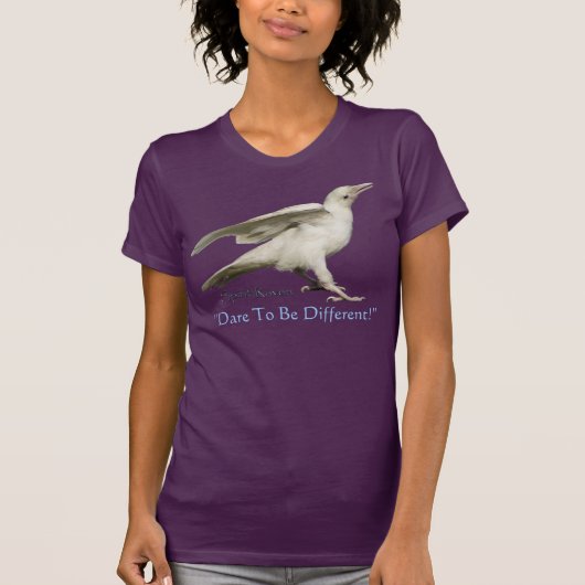 DARE MOET VERSCHILLEND ZIJN! Raven Photo Rare Whit T-shirt (Voorkant)