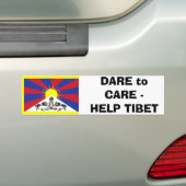 DARE naar CARE - HULP TIBET Bumpersticker (Op auto)