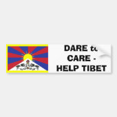 DARE naar CARE - HULP TIBET Bumpersticker (Voorkant)