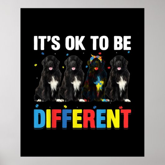 Dare om anders te zijn | Funny Newfie | Cute Newfi Poster (Voorkant)