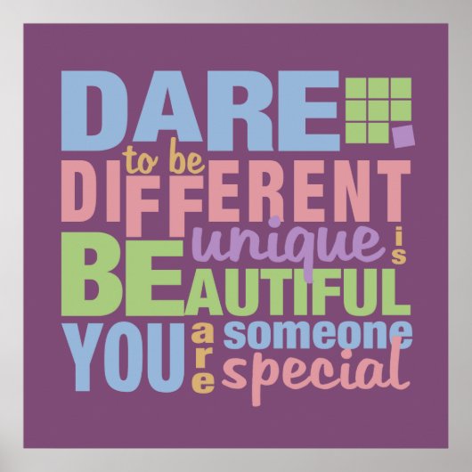 Dare om een ander poster te zijn (Voorkant)