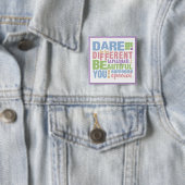 Dare om een andere knop te hebben vierkante button 5,1 cm (In situ)