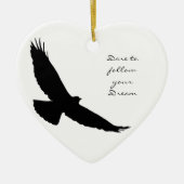 Dare om je Dream Hawk Silhouette te volgen Keramisch Ornament (Voorkant)