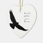 Dare om je Dream Hawk Silhouette te volgen Keramisch Ornament (Links)