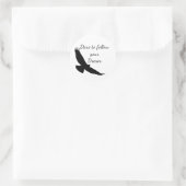 Dare om je Dream Hawk Silhouette te volgen Ronde Sticker (Tas)