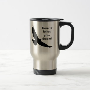 Dare om je droom te volgen Flying Silhouette Reisbeker