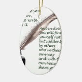 Dare om te schrijven keramisch ornament (Links)