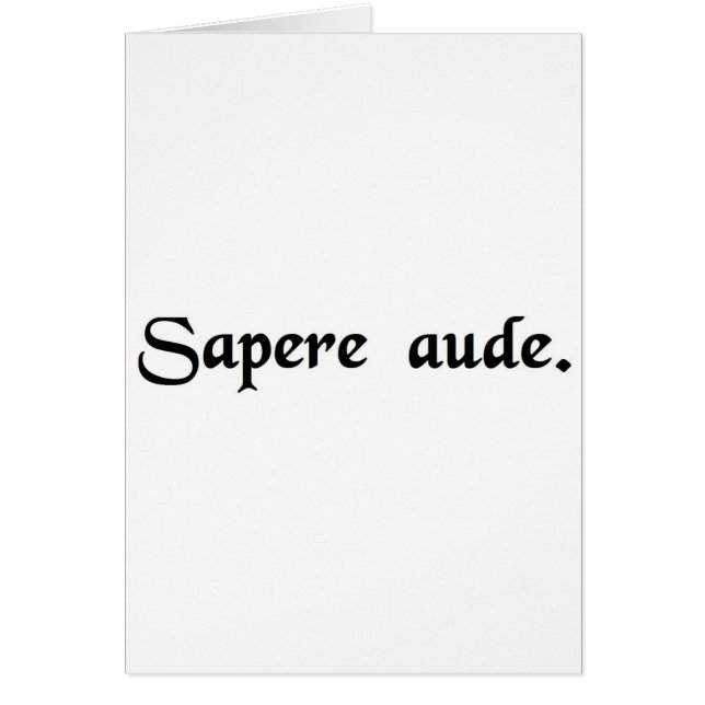 Dare om wijs te zijn. (Voorkant)