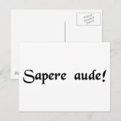 Dare om wijs te zijn! briefkaart (Voorkant / Achterkant)