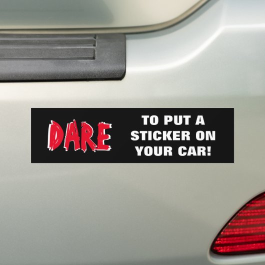 Dare parodiebumper sticker (Op auto)