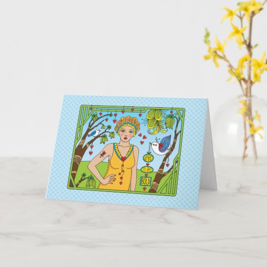 Dare to be Bold_Wenskaart Kaart (Gele Bloem)