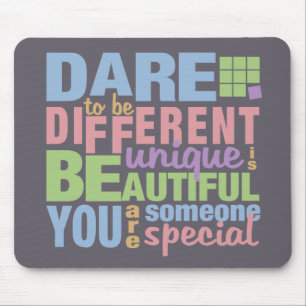 Dare To be Difference custom mousepad Muismat