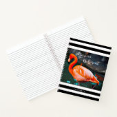 Dare to be Difference Flamingo Black White Stripes Notitieboek (Binnen)