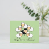 Dare to be Different Black Sheep Briefkaart (Staand voorkant)