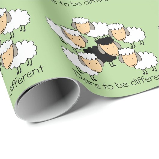 Dare to be Different Black Sheep Cadeaupapier (Rol Hoek)