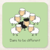 Dare to be Different Black Sheep Kartonnen Onderzetters (Voorkant)