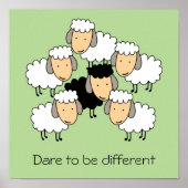 Dare to be Different Black Sheep Poster (Voorkant)