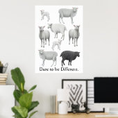 Dare to be Different Black Sheep Print (Thuiskantoor)