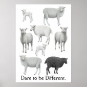 Dare to be Different Black Sheep Print (Voorkant)