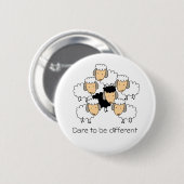 Dare to be Different Black Sheep Ronde Button 5,7 Cm (Voorkant /achterkant)