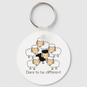 Dare to be Different Black Sheep Sleutelhanger