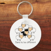 Dare to be Different Black Sheep Sleutelhanger (Voorkant)