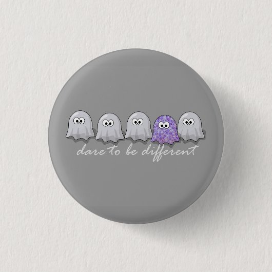 Dare to be Different Ghosts Ronde Button 3,2 Cm (Voorkant)