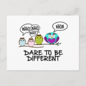 DARE TO BE DIFFERENT - OWLS BRIEFKAART (Voorkant)