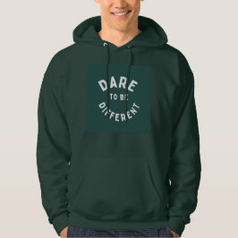 Dare to be different quote logo on t-shirt
