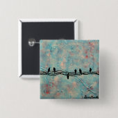 "Dare to be Different" van Linda Powell~Pin Vierkante Button 5,1 Cm (Voorkant /achterkant)