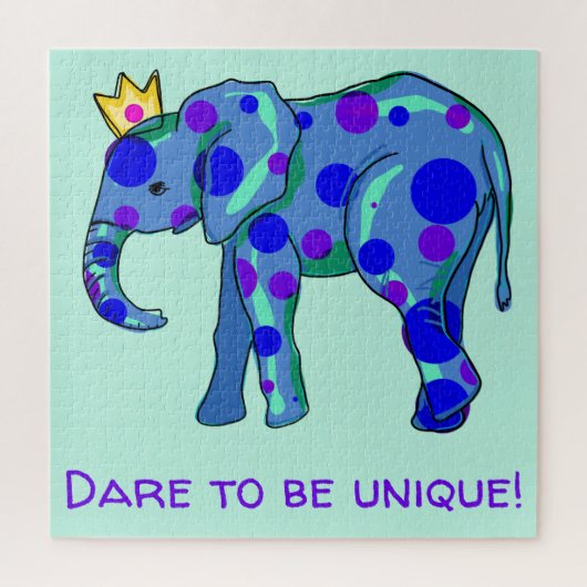 Dare to be Unique Elephant Jigsee Puzzle Legpuzzel (Verticaal)